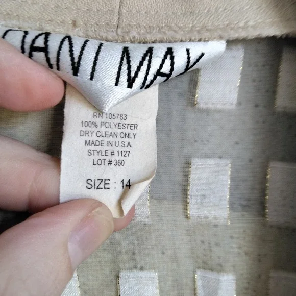 Vtg‎ Dani Max Women's 14 Sheer Burnout Open Topper Cardigan Boho Lagenlook - Picture 5 of 7